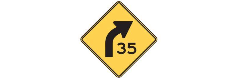 Curve Sign with Advisory Speed