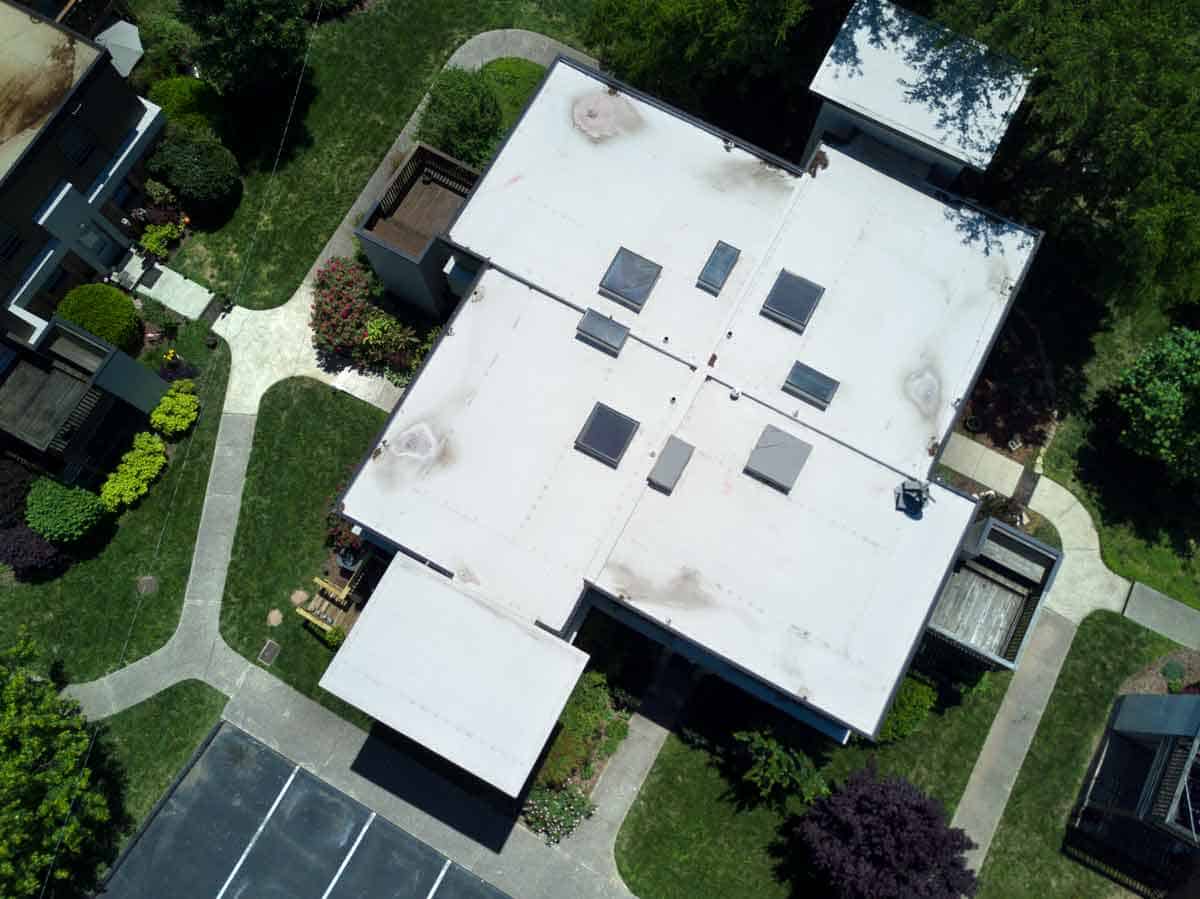 drone inspection photo of roof