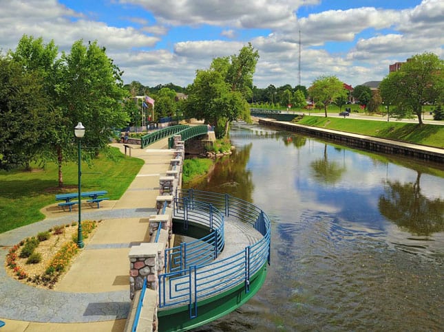 elk creek water walkway in Indiana