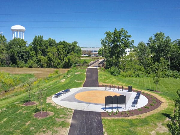 erie rail trail drone photo