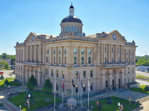 huntington courthouse drone photo