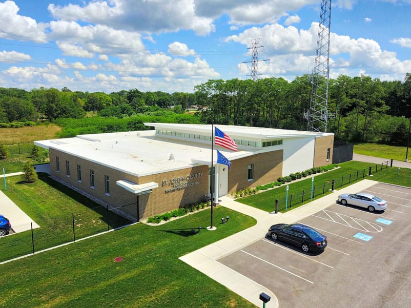 st. josephs county communications center drone photo