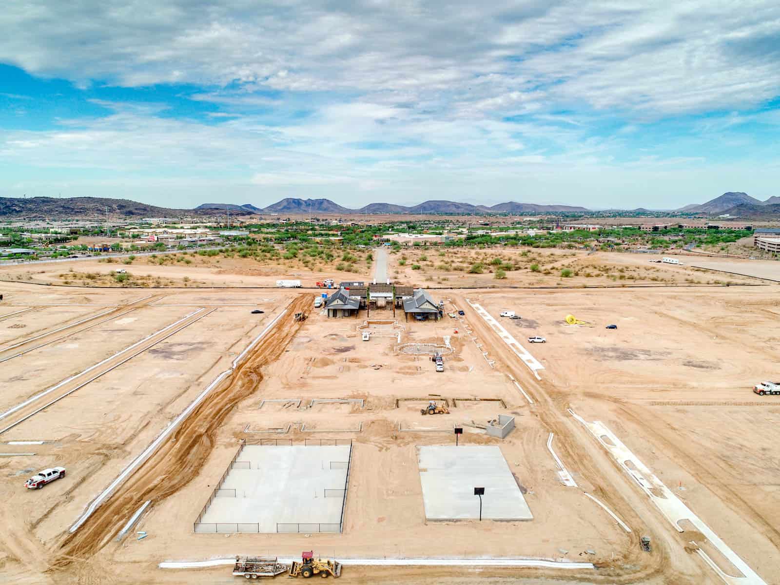 drone photo of construction project in Arizona