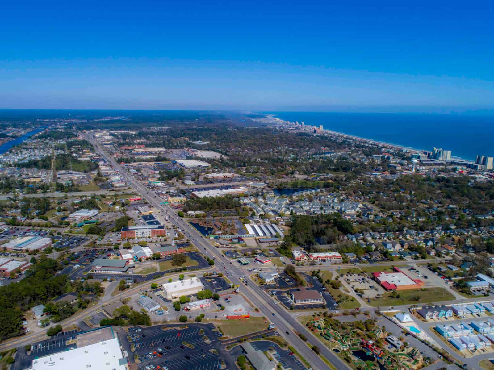 aerial drone photo of South Carolina near ocean