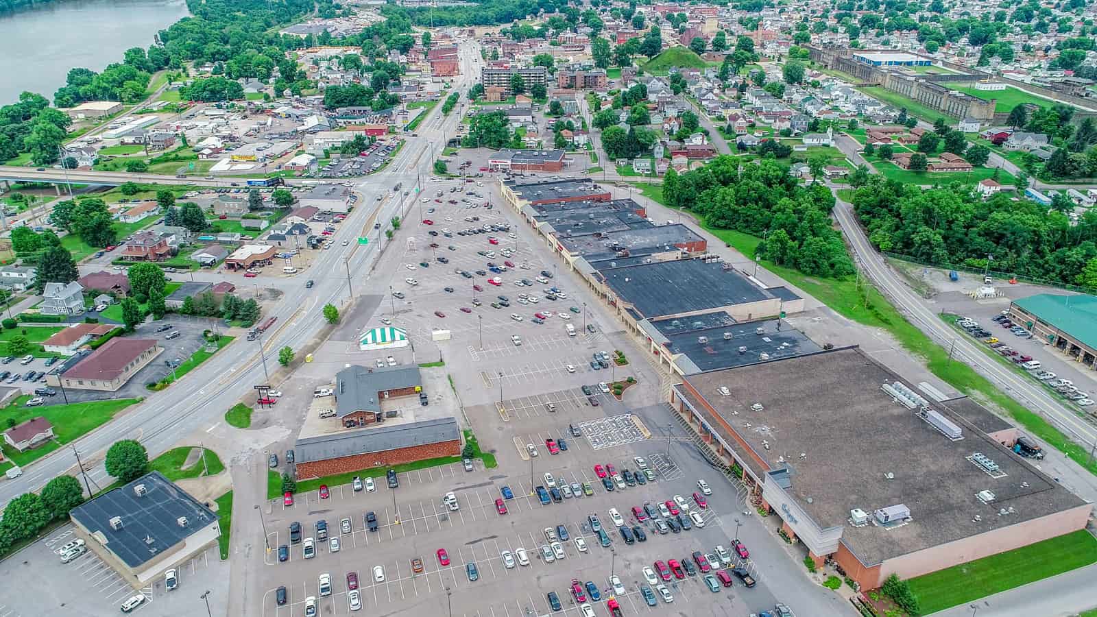 commercial real estate shopping plaza in West Virginia