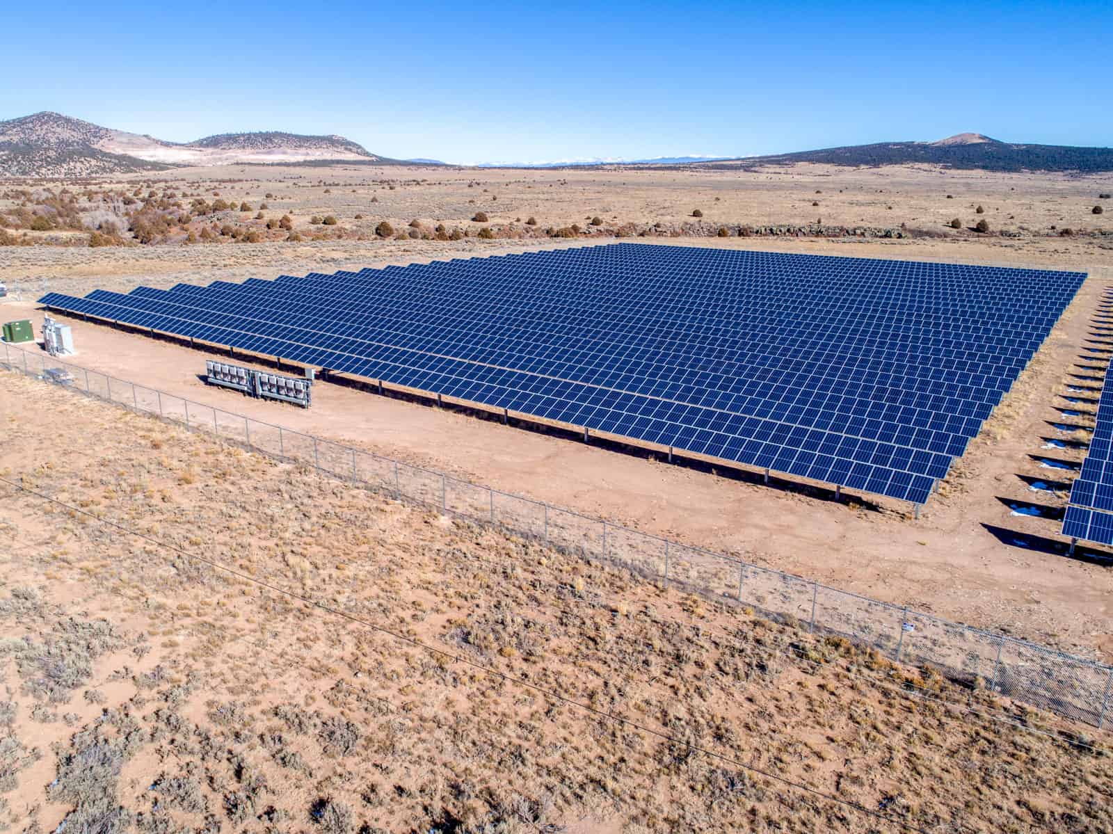 solar panel installation in desert in New Mexico