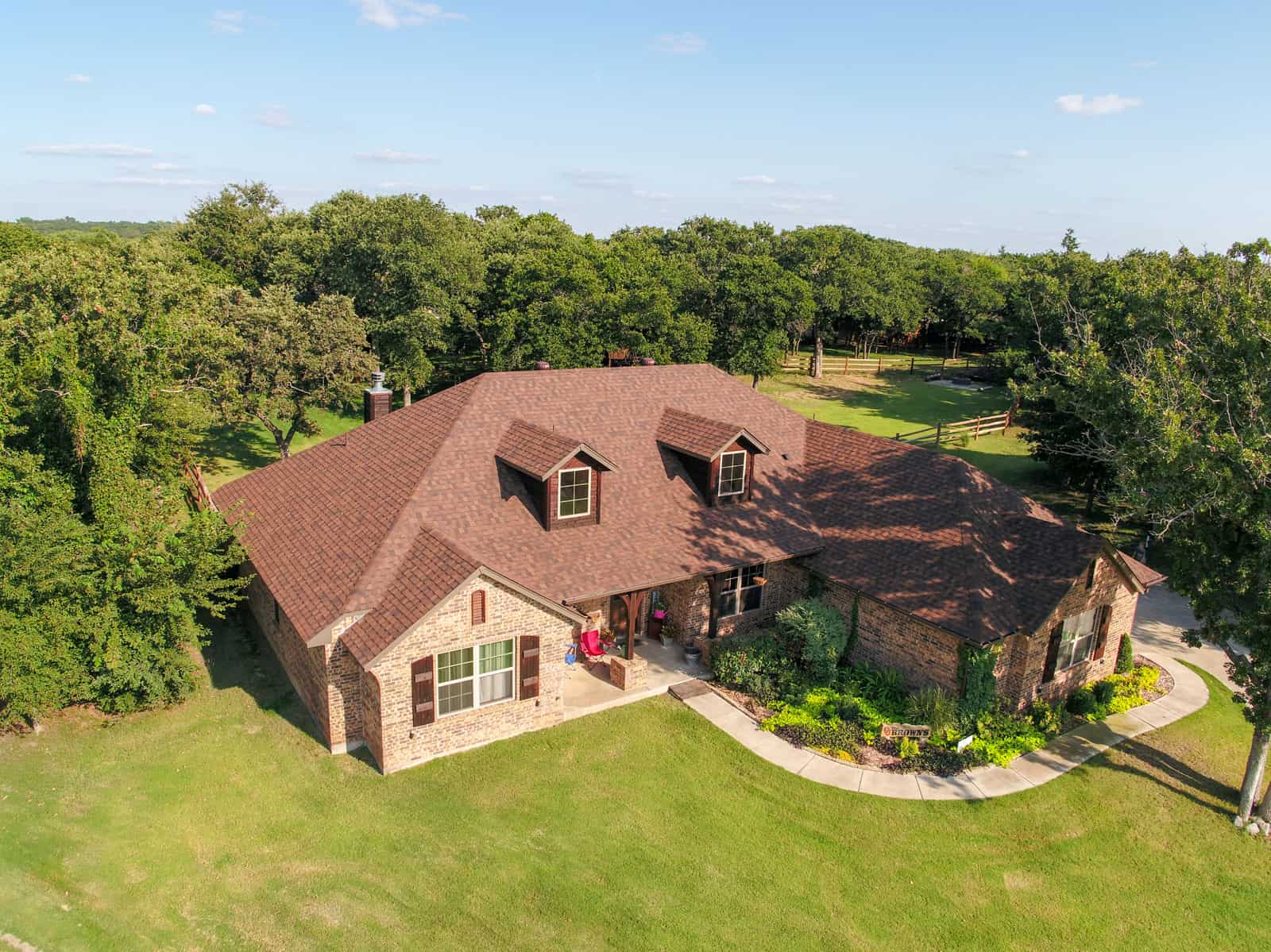 low altitude areal photo of residential real estate property in Oklahoma