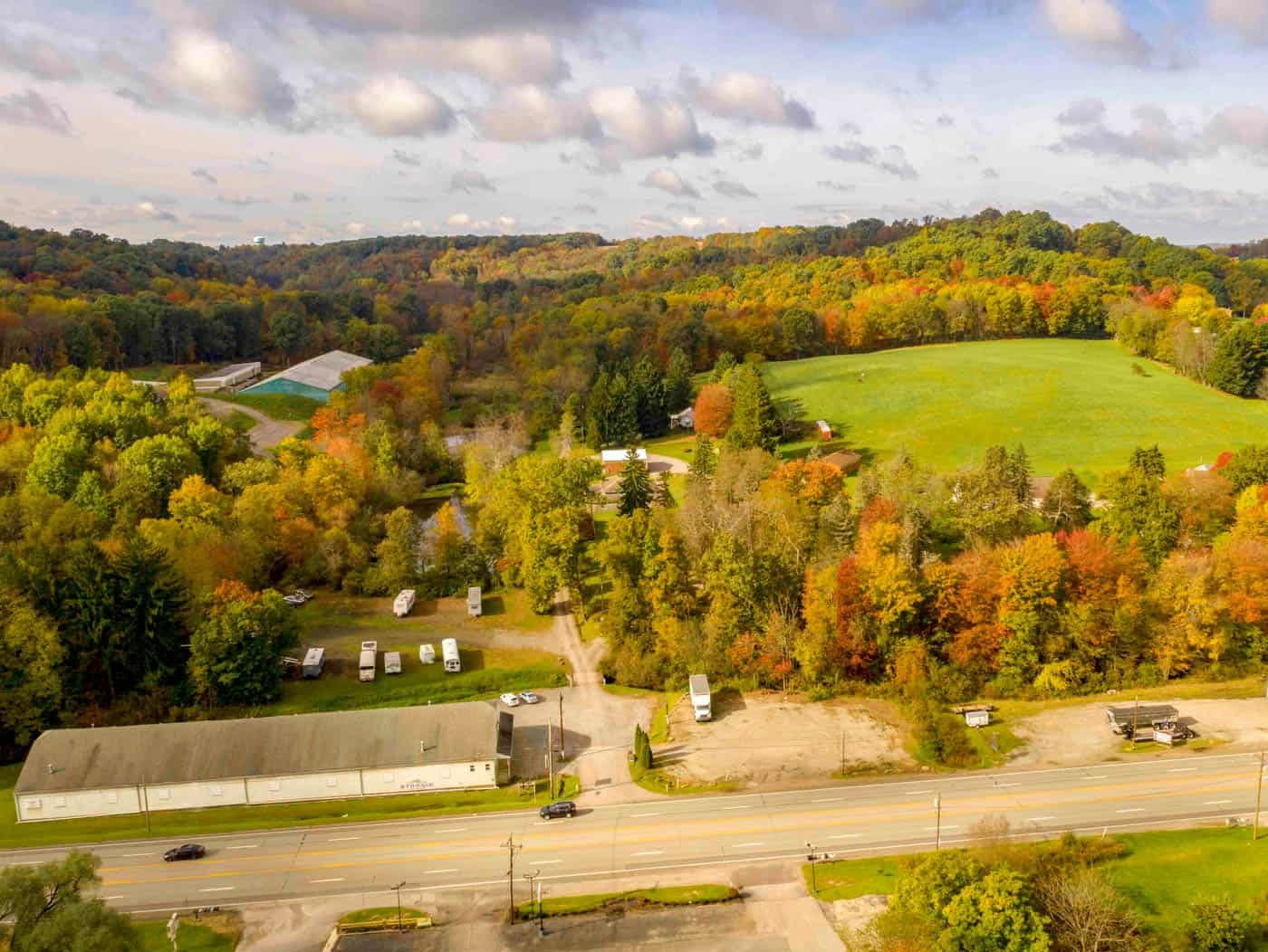 aerial drone photo of house in Valencia, Pennsylvania