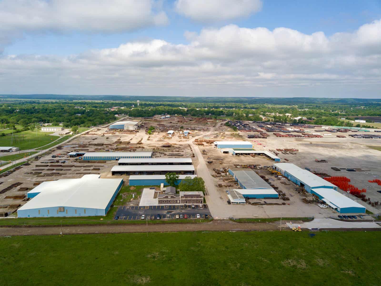 aerial drone photo of construction site in Dewey, OK