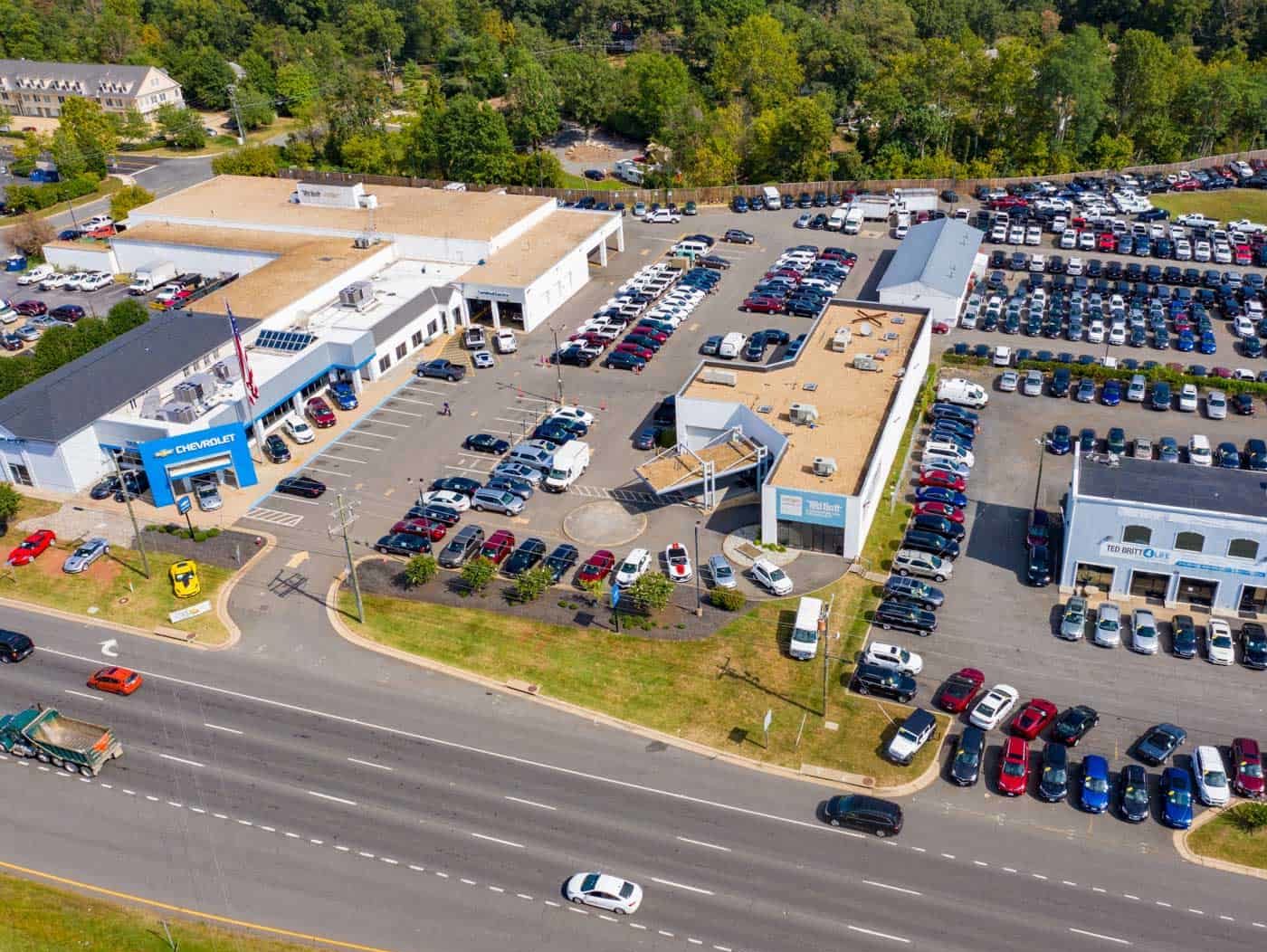 drone photo of car dealership in Sterling, VA