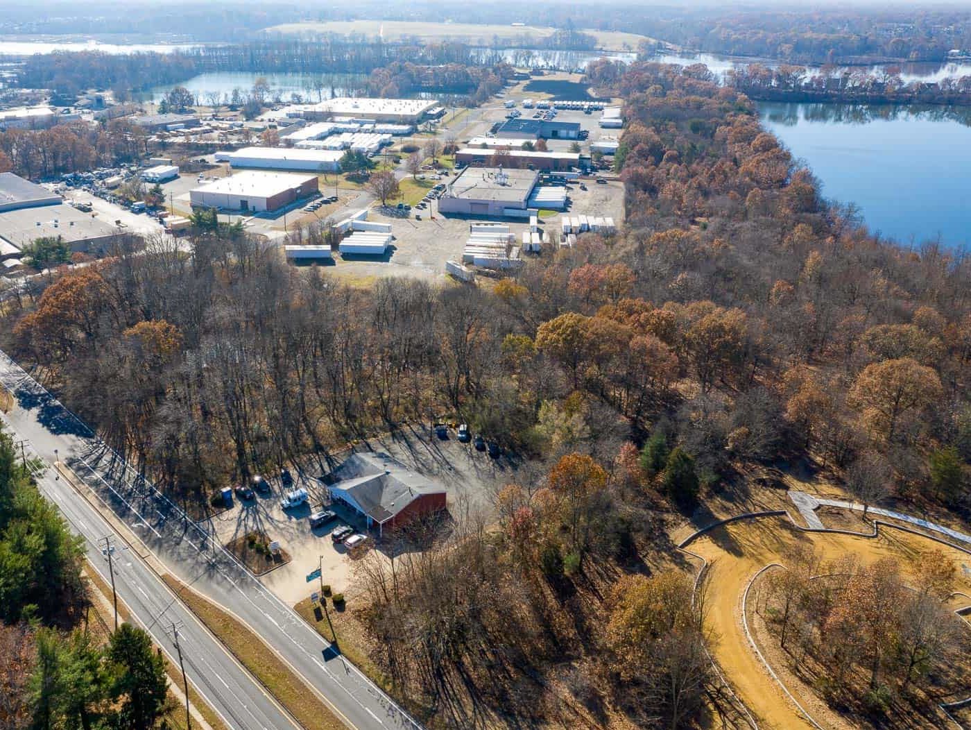 aerial drone photo of 4.41 acres of land in Willingboro, NJ