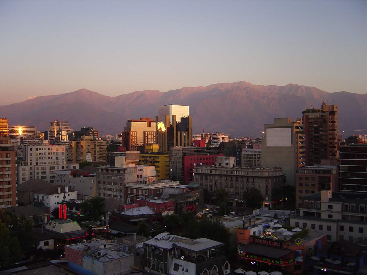 santiago in summer cityscape in chile