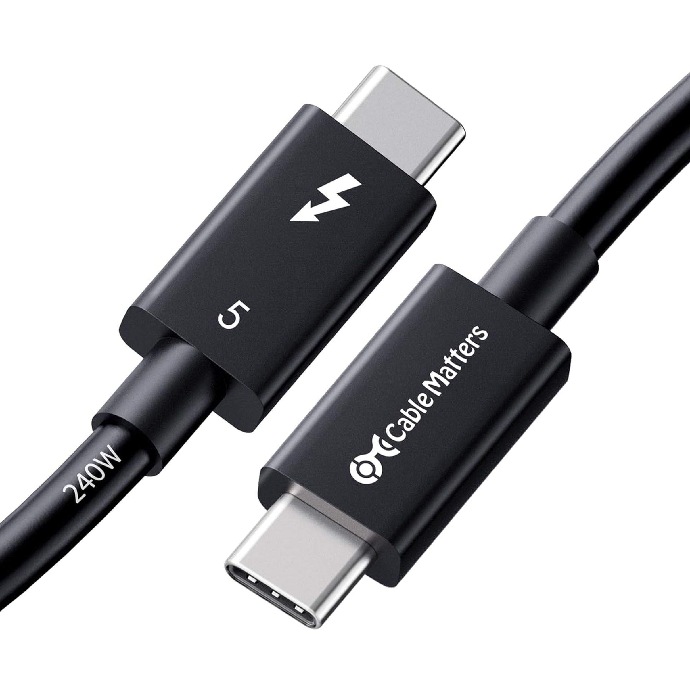 Thunderbolt 5 cables, like their TB4 and TB3 predecessors, have USB-C tips.