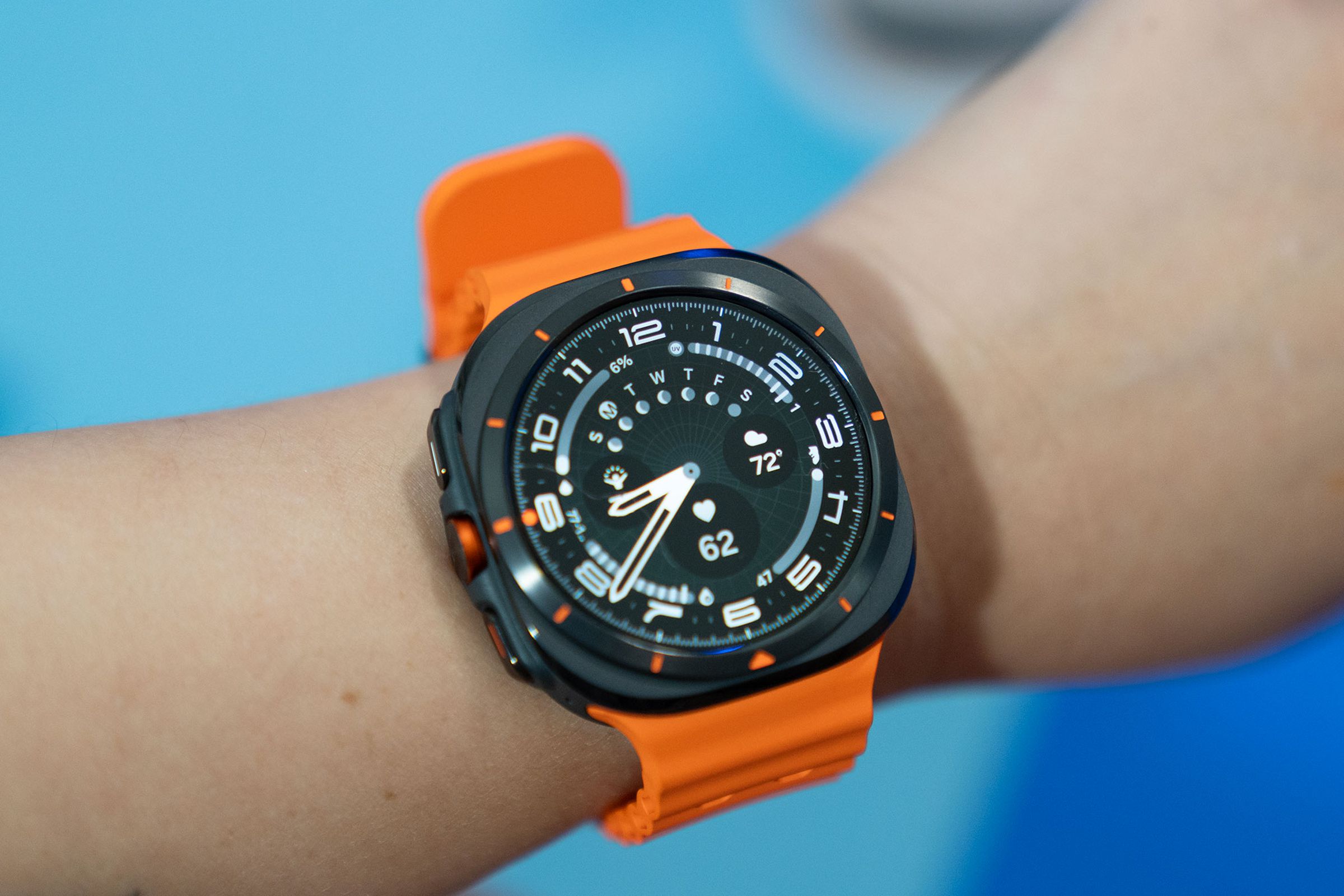 Close-up of Galaxy Watch Ultra on the wrist