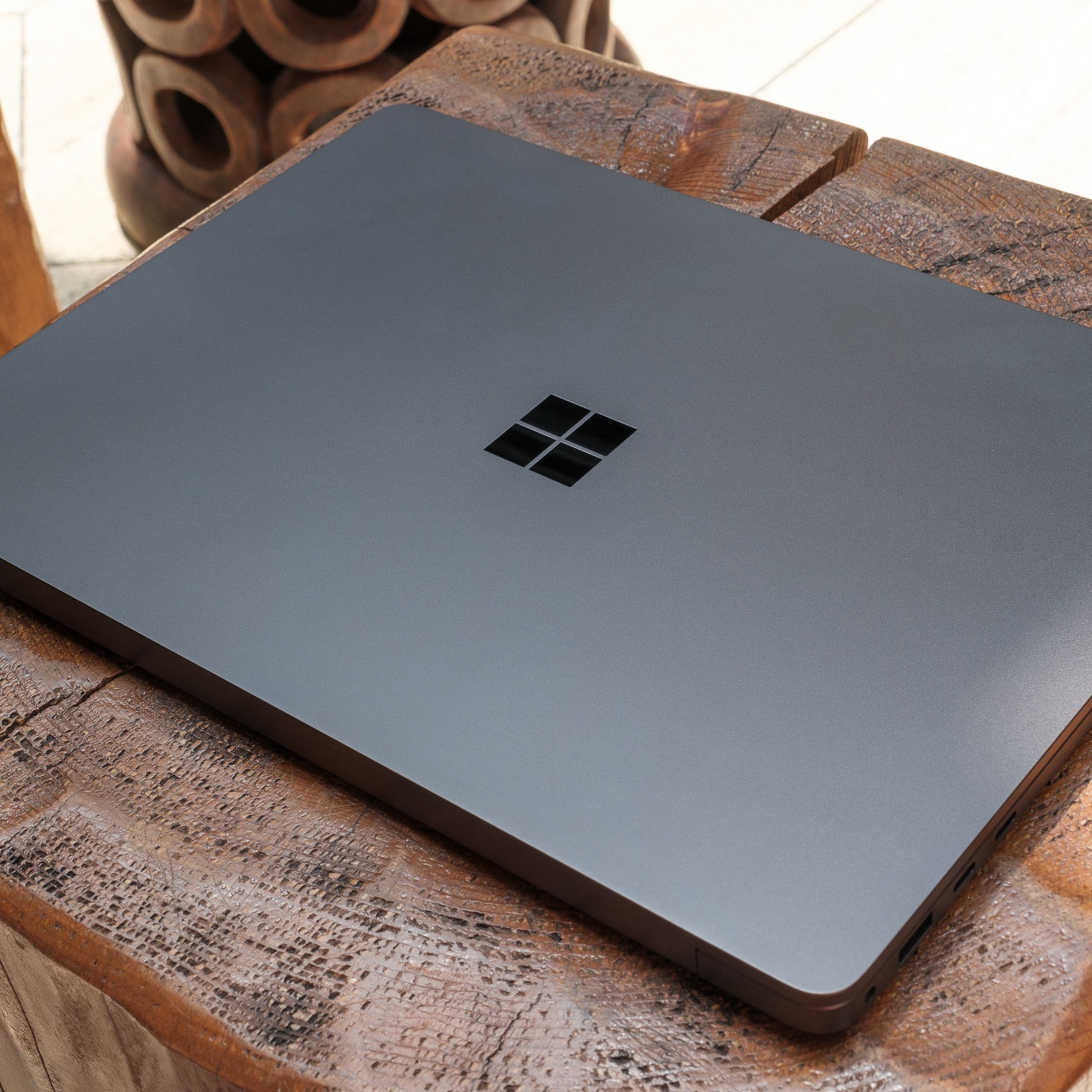 A hands-on photo of Microsoft’s 13.8-inch Surface Laptop.