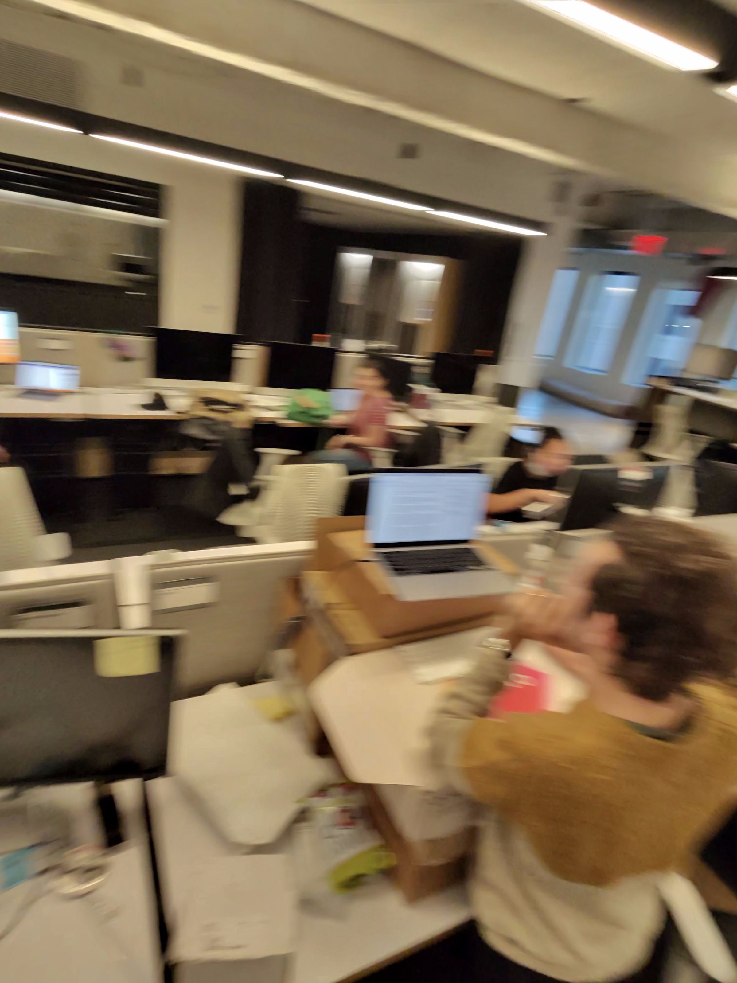 <em>A coworker who shall go unnamed bragged about their Plex server while also running through the office taking blurry shots of everyone.</em>