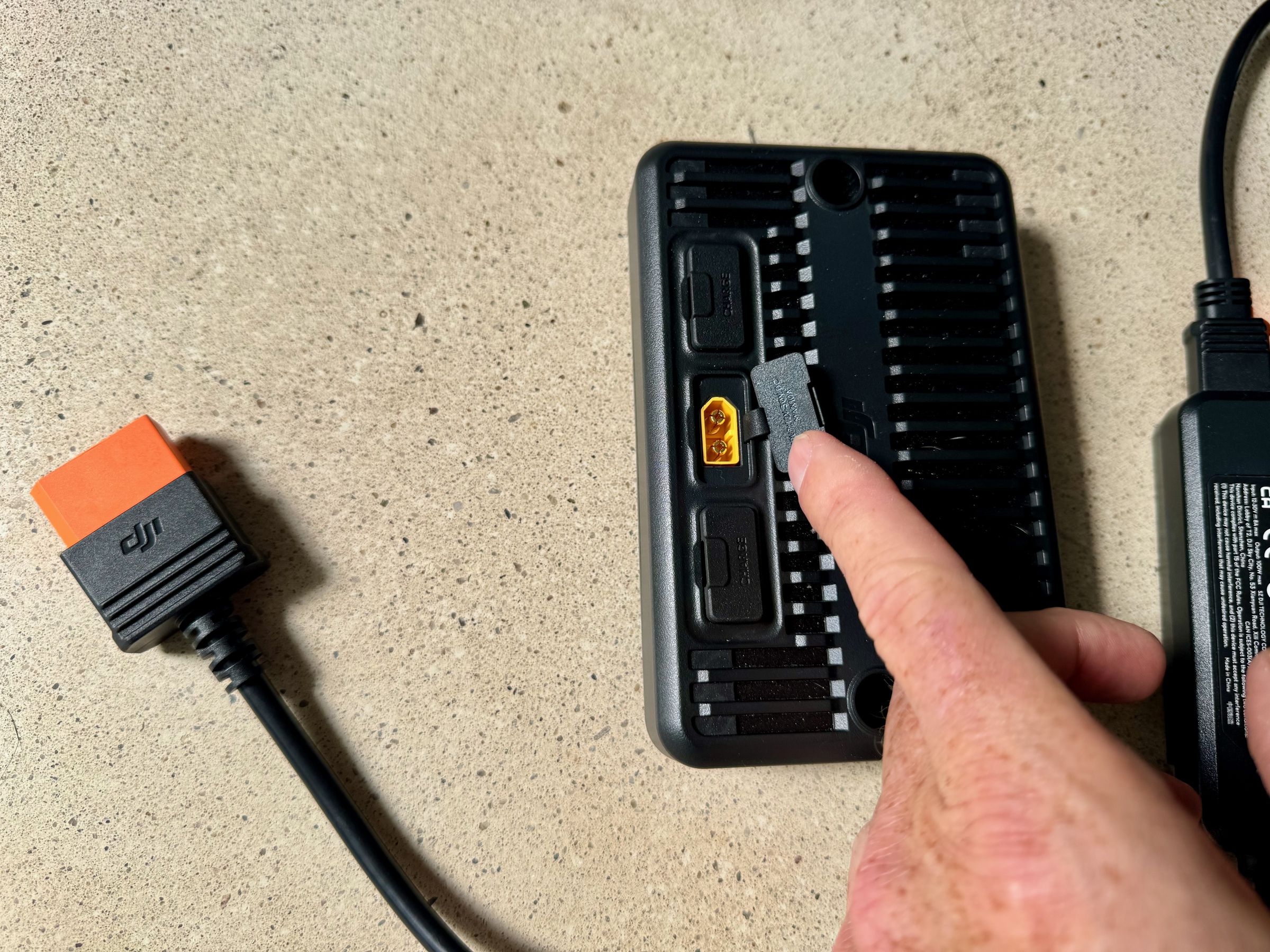 <em>The SDC-to-MPPT adapter has three XT60 inputs for three solar panels. </em>