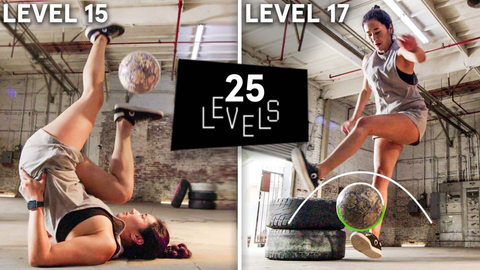 25 Levels of Freestyle Soccer: Easy to Complex