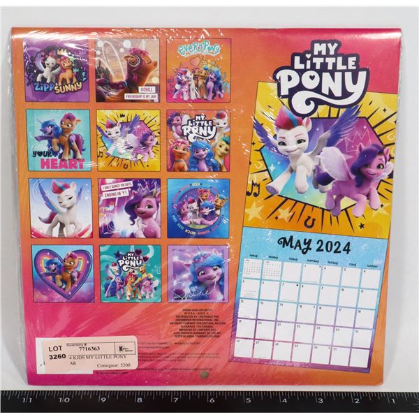 NEW 2024 KIDS MY LITTLE PONY CALENDAR