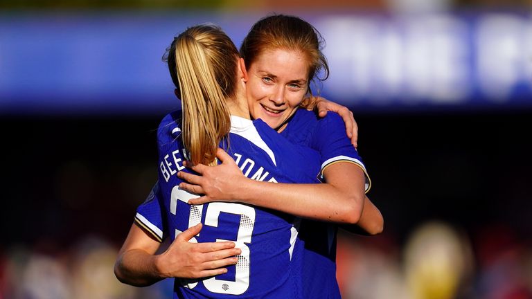 Sjoeke Nüsken and Beever-Jones scored in the win over Brighton at Kingsmeadow