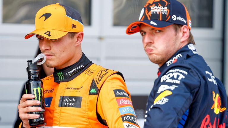 Lando Norris and Max Verstappen