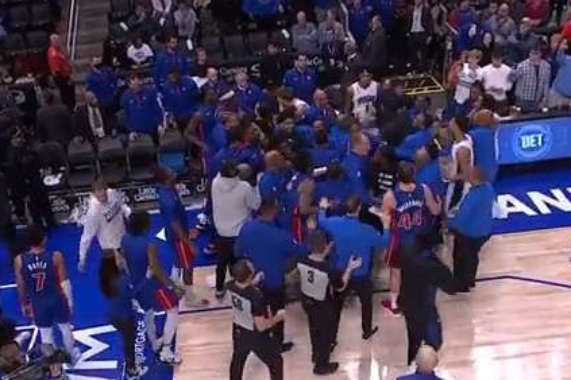 Orlando Magic vs. Detroit Pistons brawl.