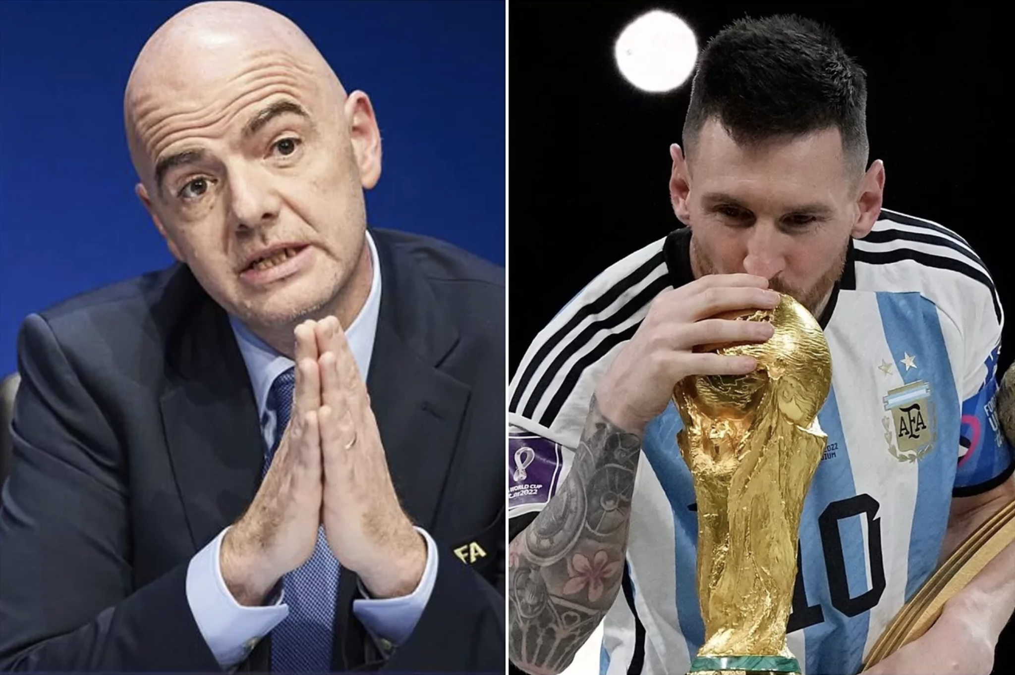 Infantino and Messi