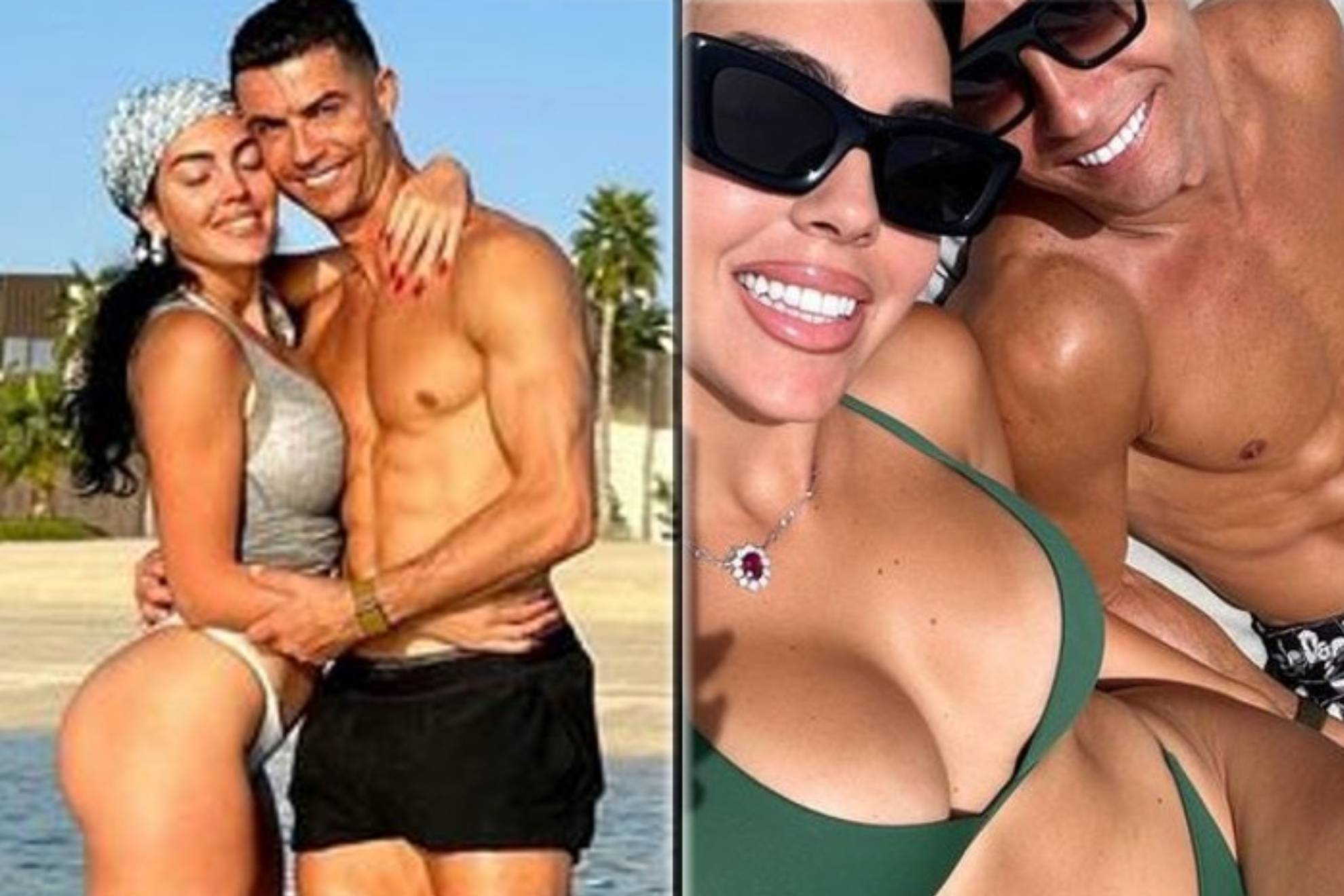 Cristiano Ronaldo (617 millones de seguidores) y Georgina Rodr�guez 55,6 millones de segudiores) compartieron una declaraci�n de amor en sus respectivas cuentas de Instagram. Almas gemelas, escribi� el futbolista portugu�s de 38 a�os que juega en el  Al-Nassr F. C. publicando una foto en ba�ador junto a Georgina.