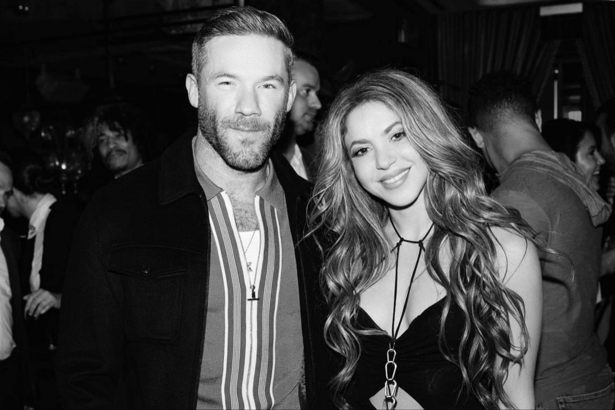 Former Patriots wide receiver Julian Edelman and Colombian superstar Shakira.