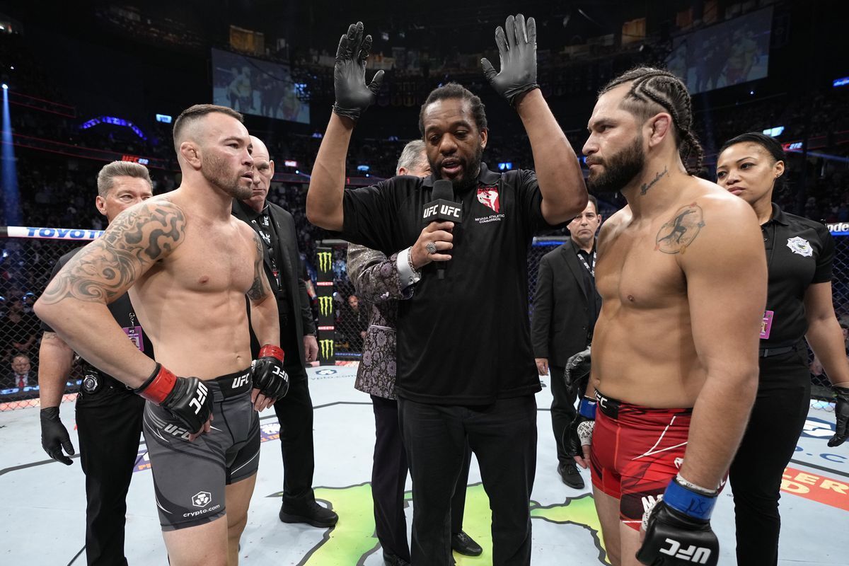 Colby Covington and Jorge Masvidal at UFC 272.