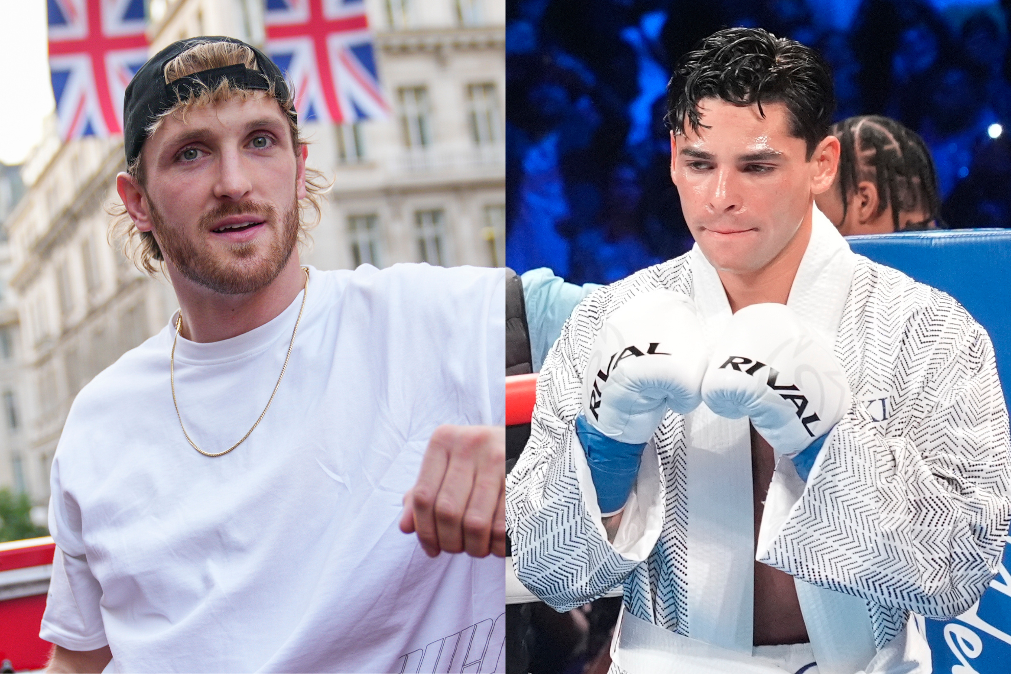 Logan Paul (left) and Ryan Garcia (right).