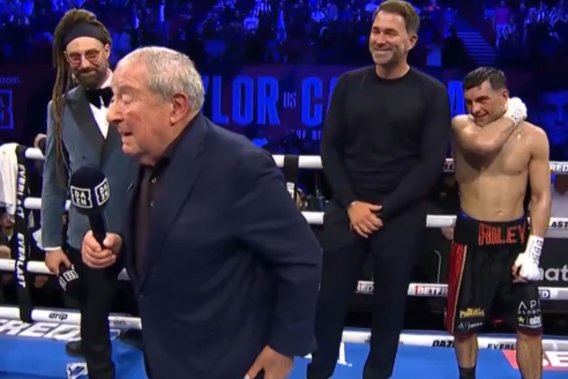 Bob Arum enters the ring after the Josh Taylor-Jack Catterall II fight and rages at the judges: An absolute disgrace