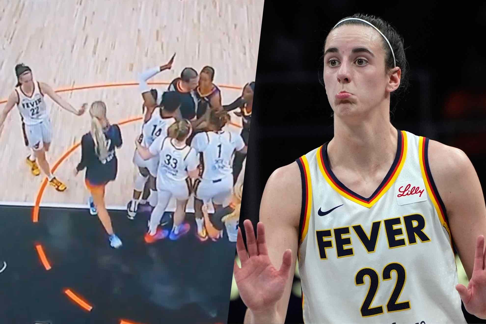 Caitlin Clark left it up to her teammates to fight the Phoenix Mercury