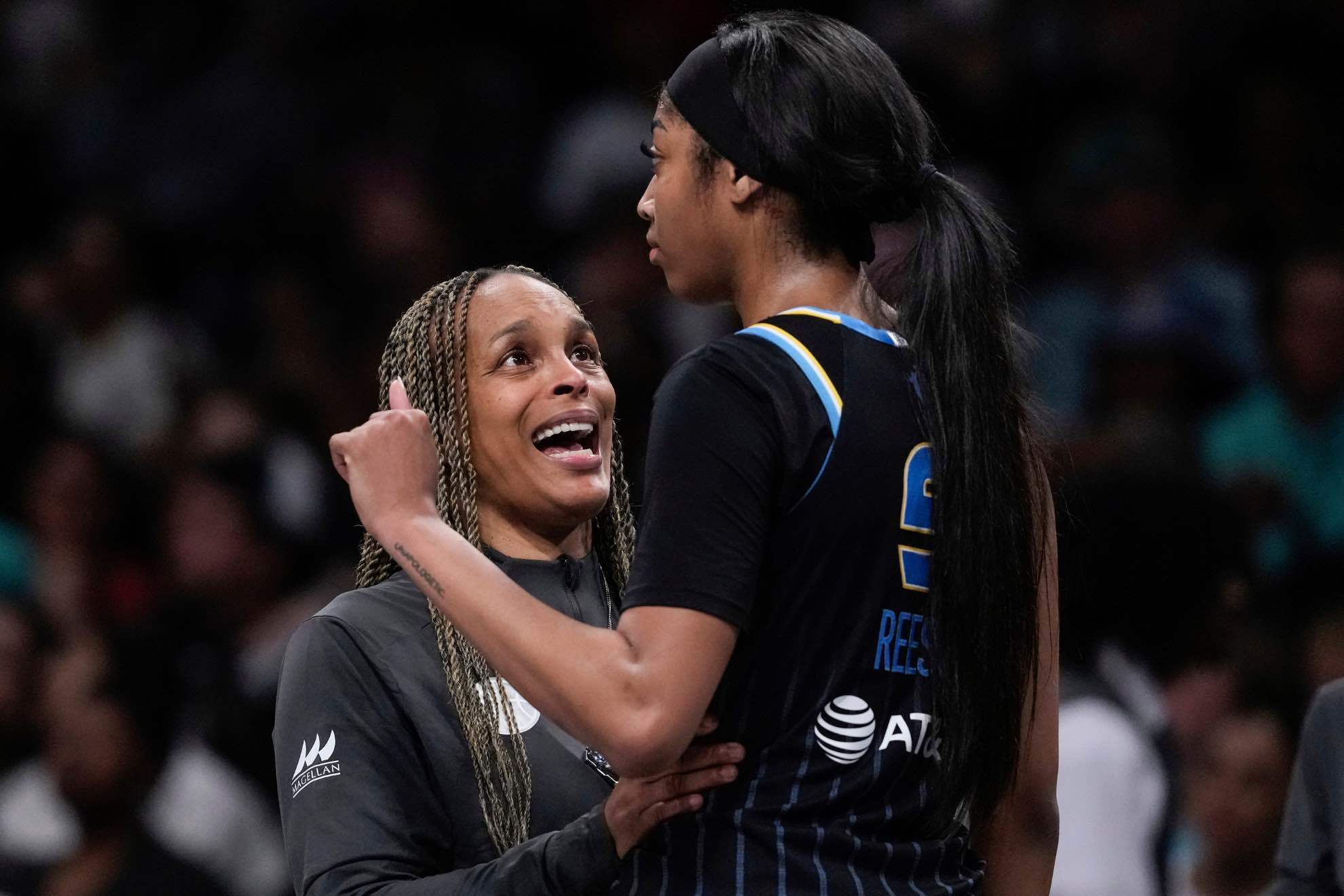 Teresa Weatherspoon got an emotional reaction from her star rookie Angel Reese