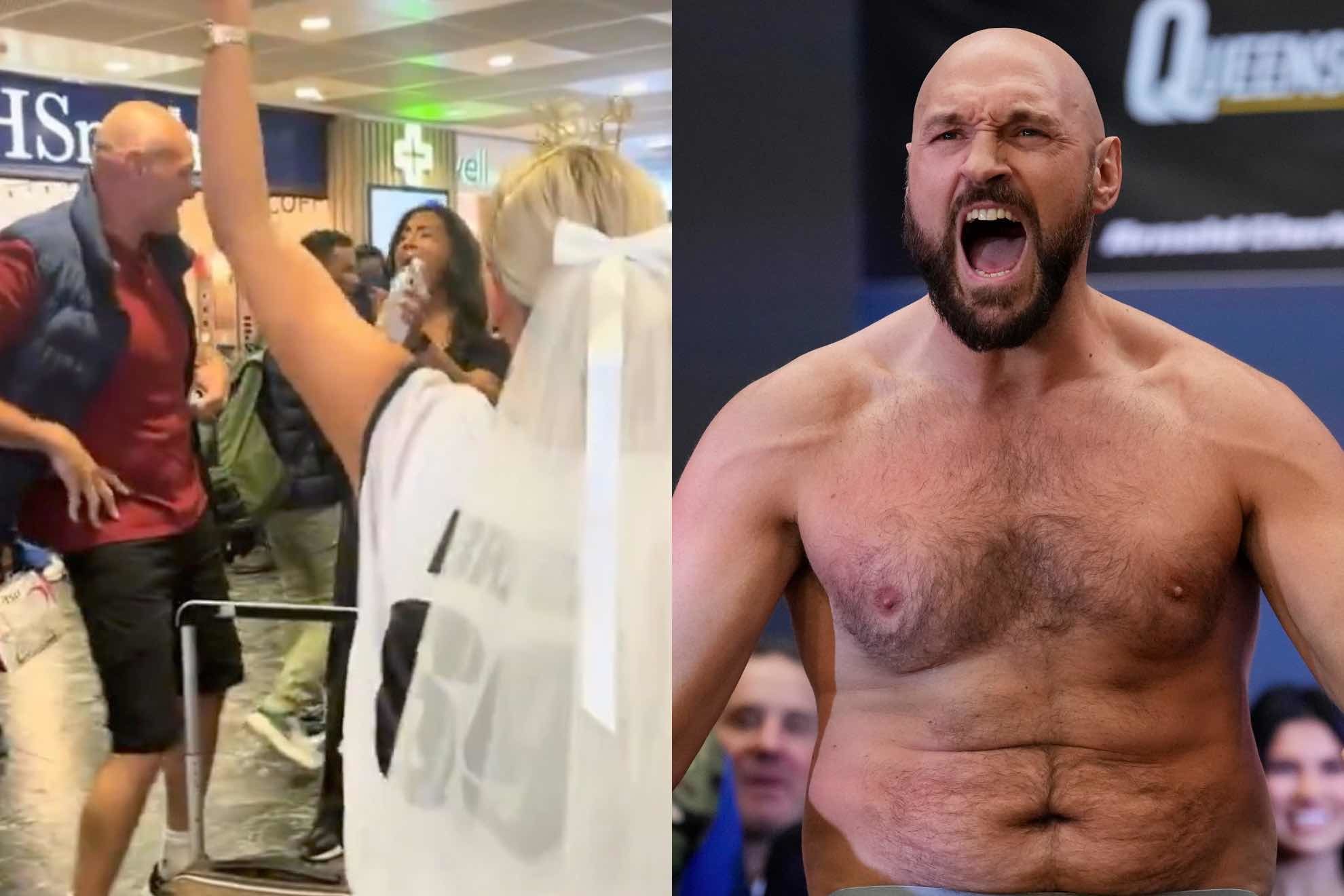 Tyson Fury could not resist the temptation of a bachelorette party