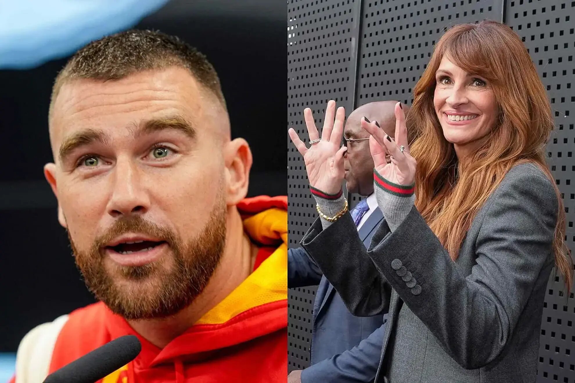 Travis Kelce and Julia Roberts