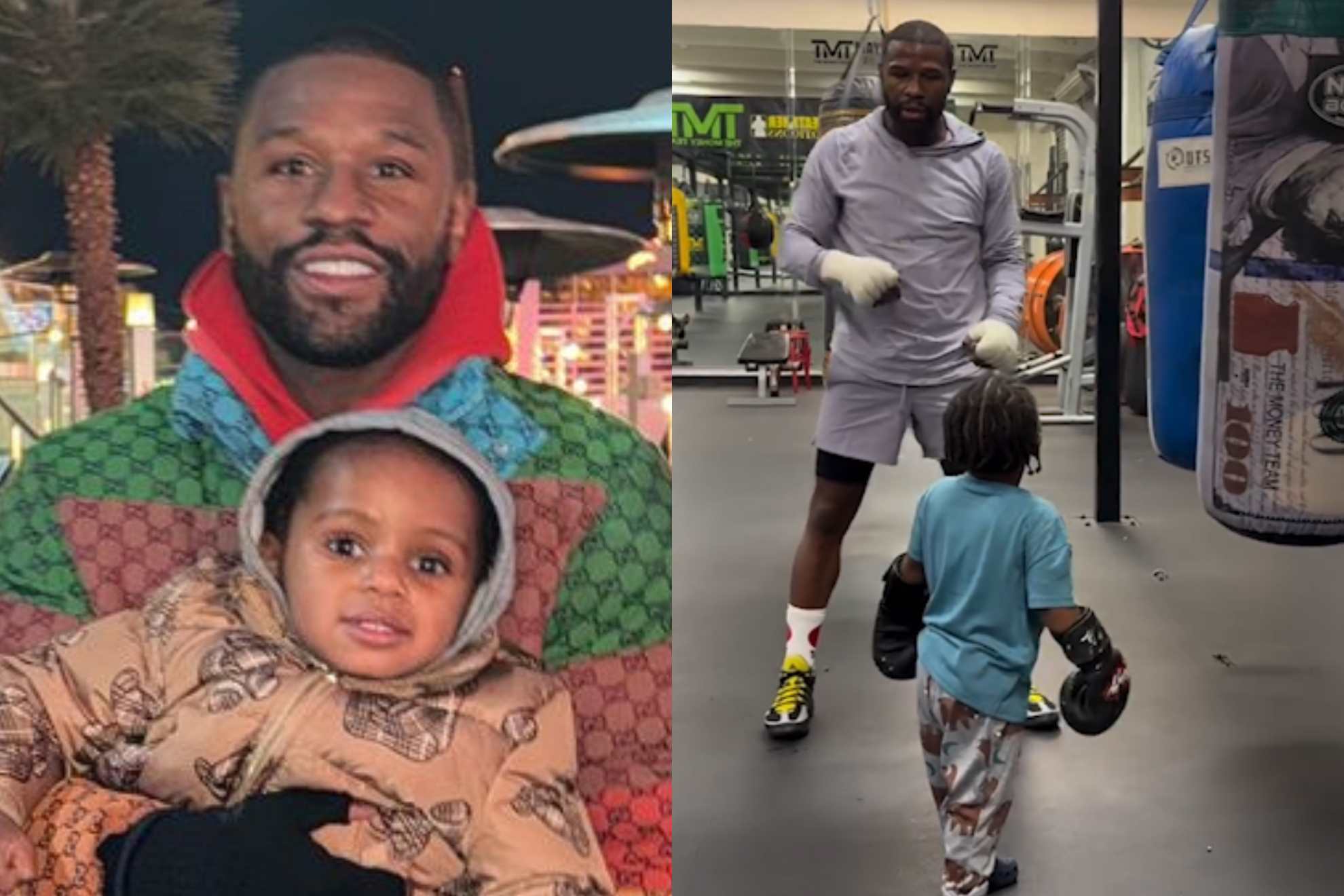 Floyd Mayweather was training his grandson, KJ Meezy Mayweather