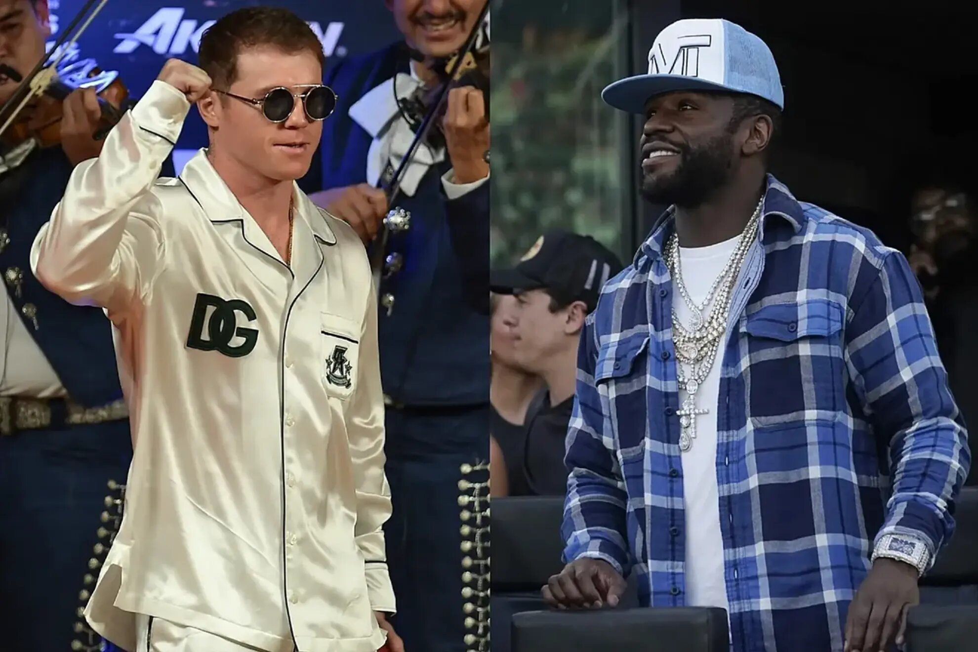 Canelo Alvarez and Floyd Mayweather