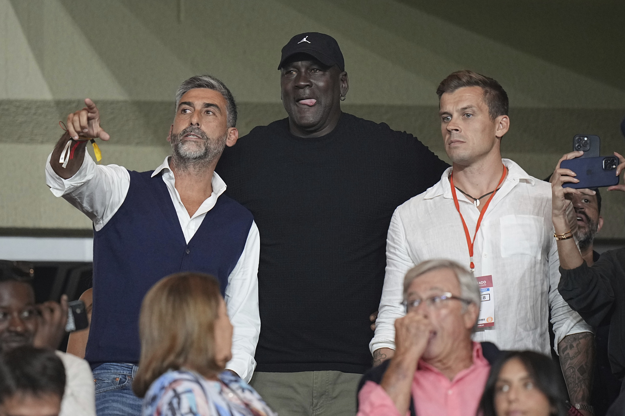 Michael Jordan at the Monaco-Barcelona match