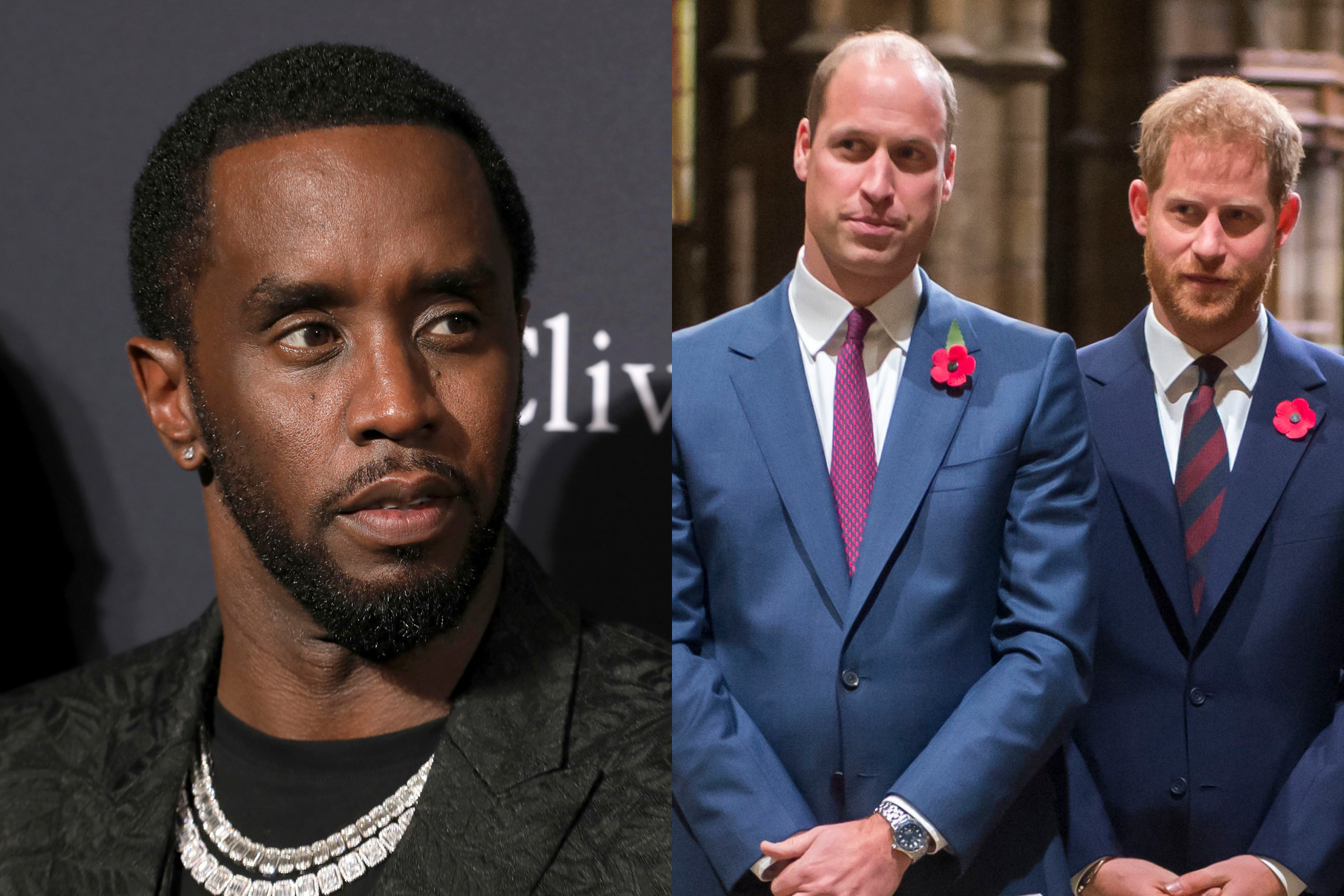 Diddy, Prince William and Prince Harry.