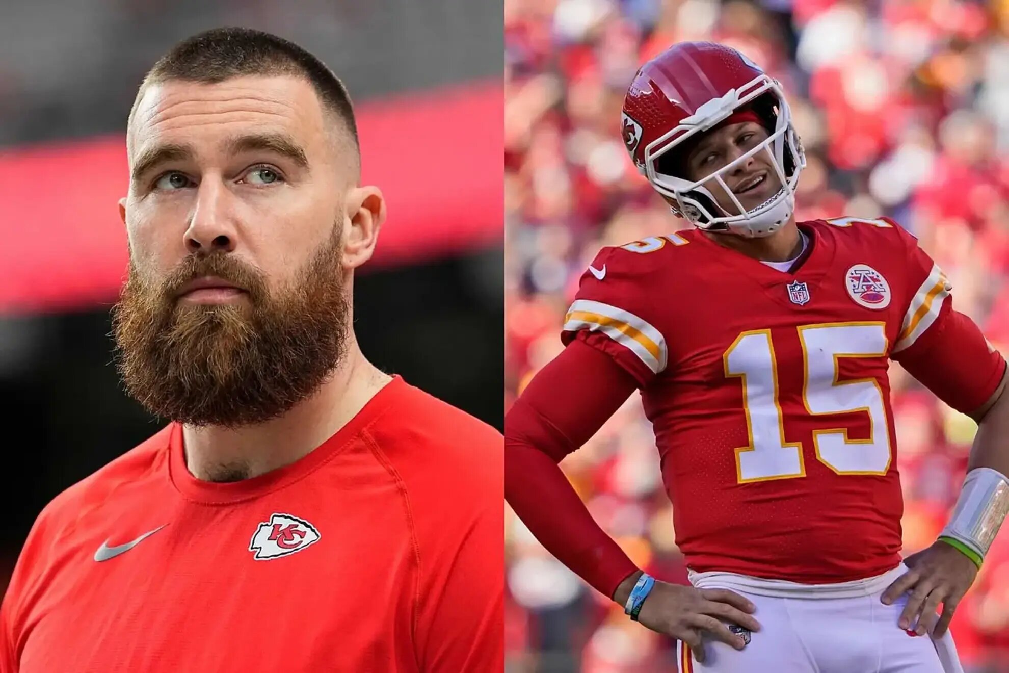 Travis Kelce and Patrick Mahomes