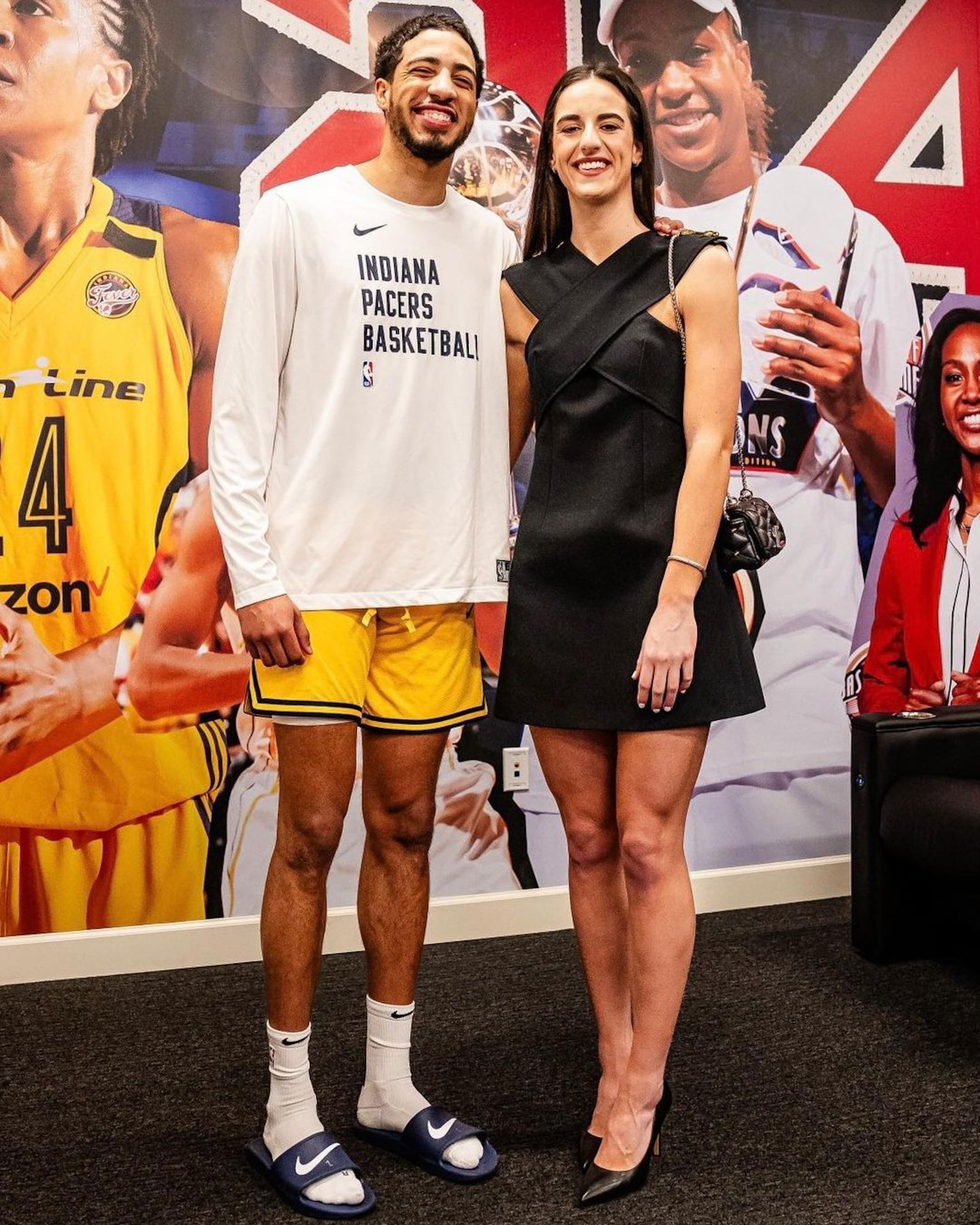 Tyrese Haliburton and Caitlin Clark