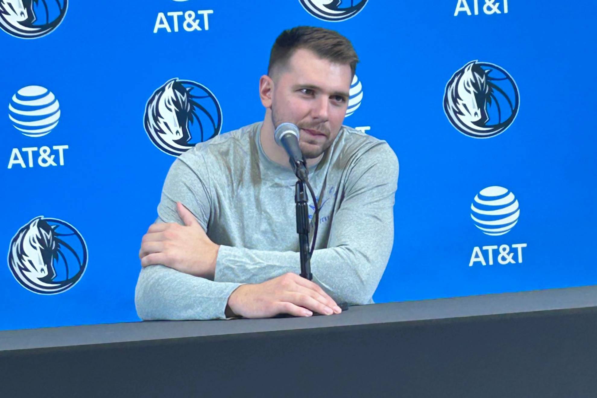 Luka Doncic at the Mavericks.media day