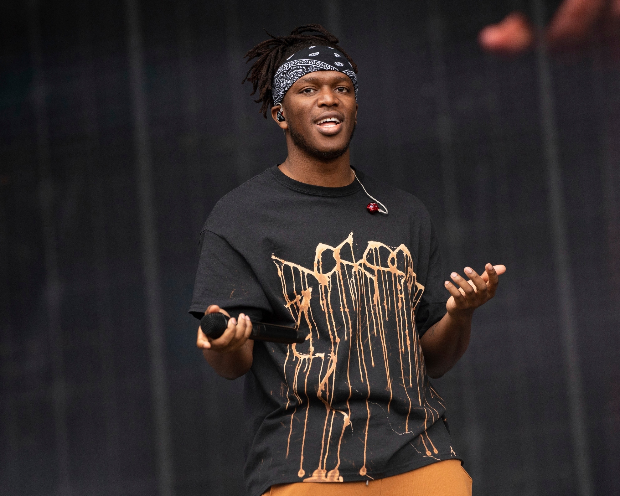 KSI performs at the Reading Music Festival, England, Sunday, Aug. 29, 2021.