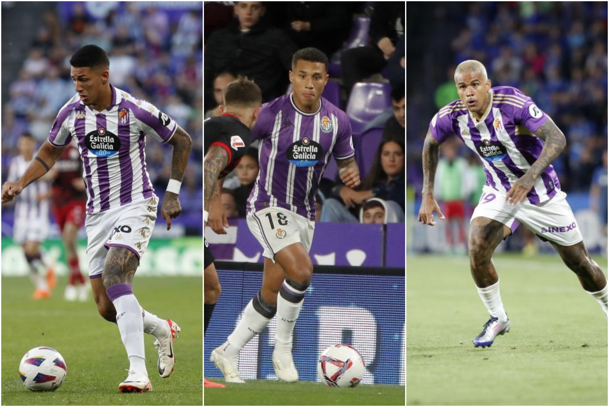 Marcos Andr� (i), Machis y Kenedy(d)