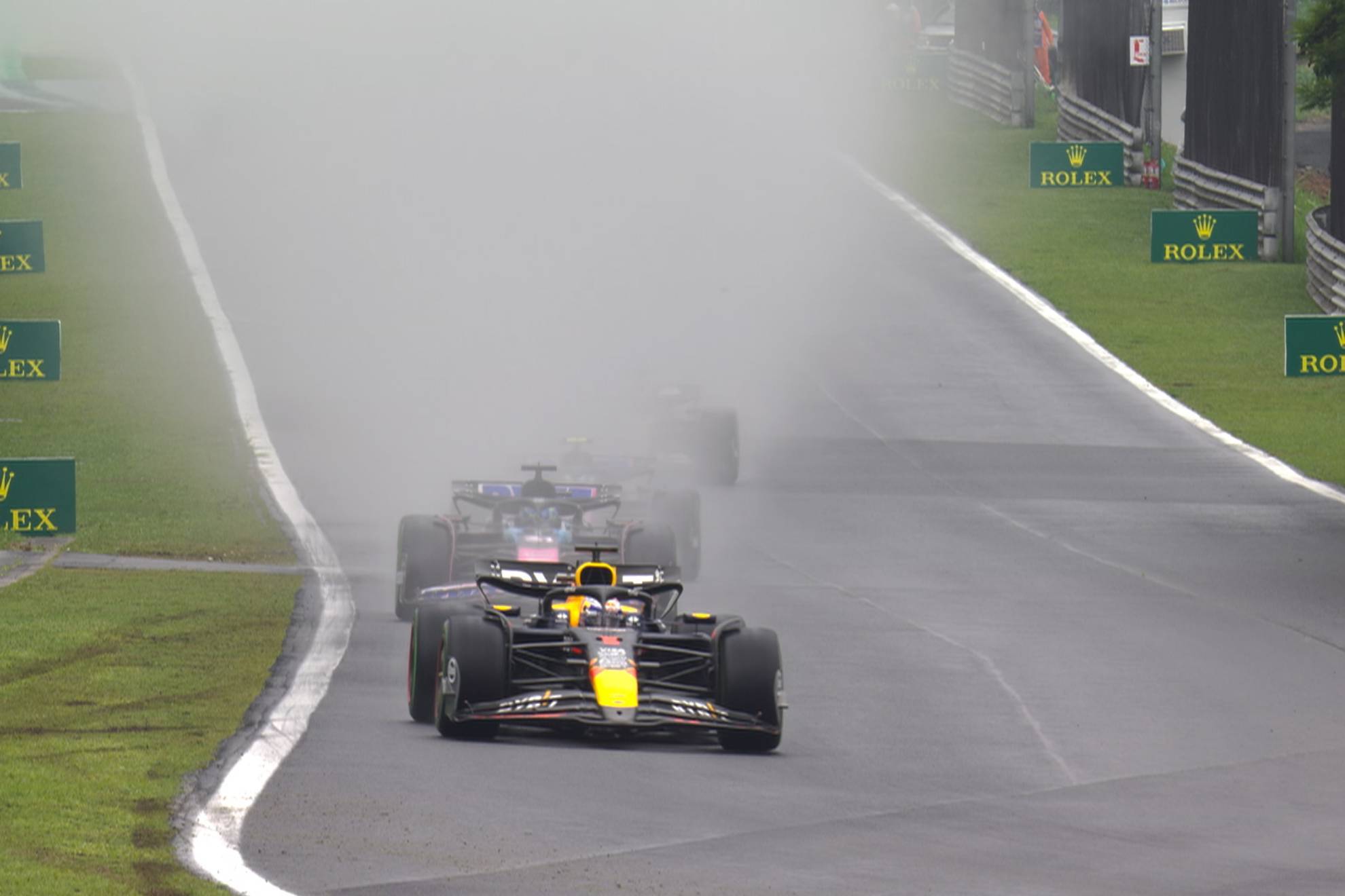 Max, tras pasar a Ocon para ganar en Interlagos.