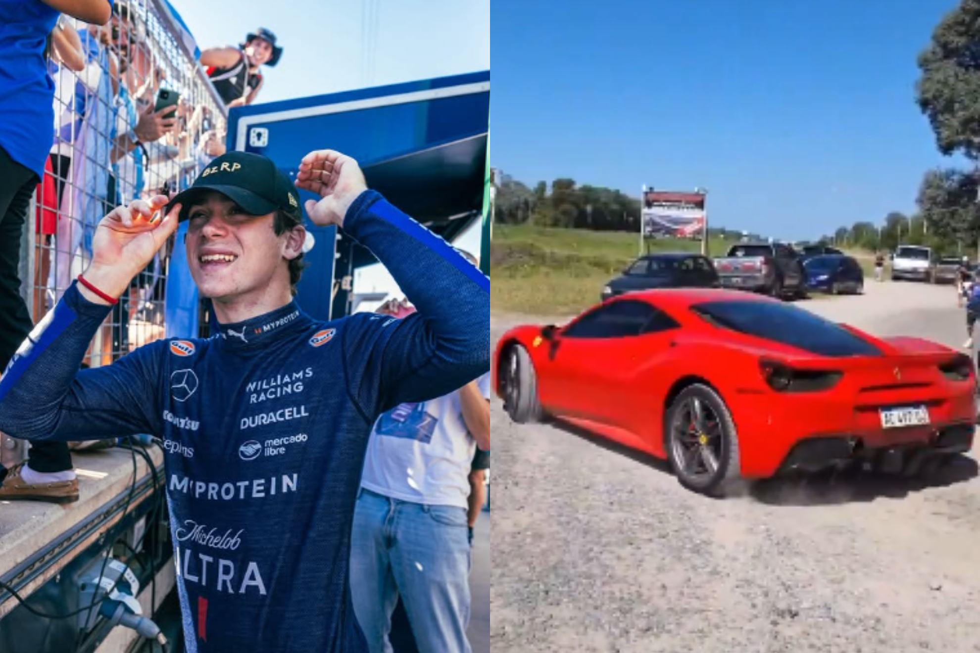 Franco Colapinto y el Ferrari 488 GTB