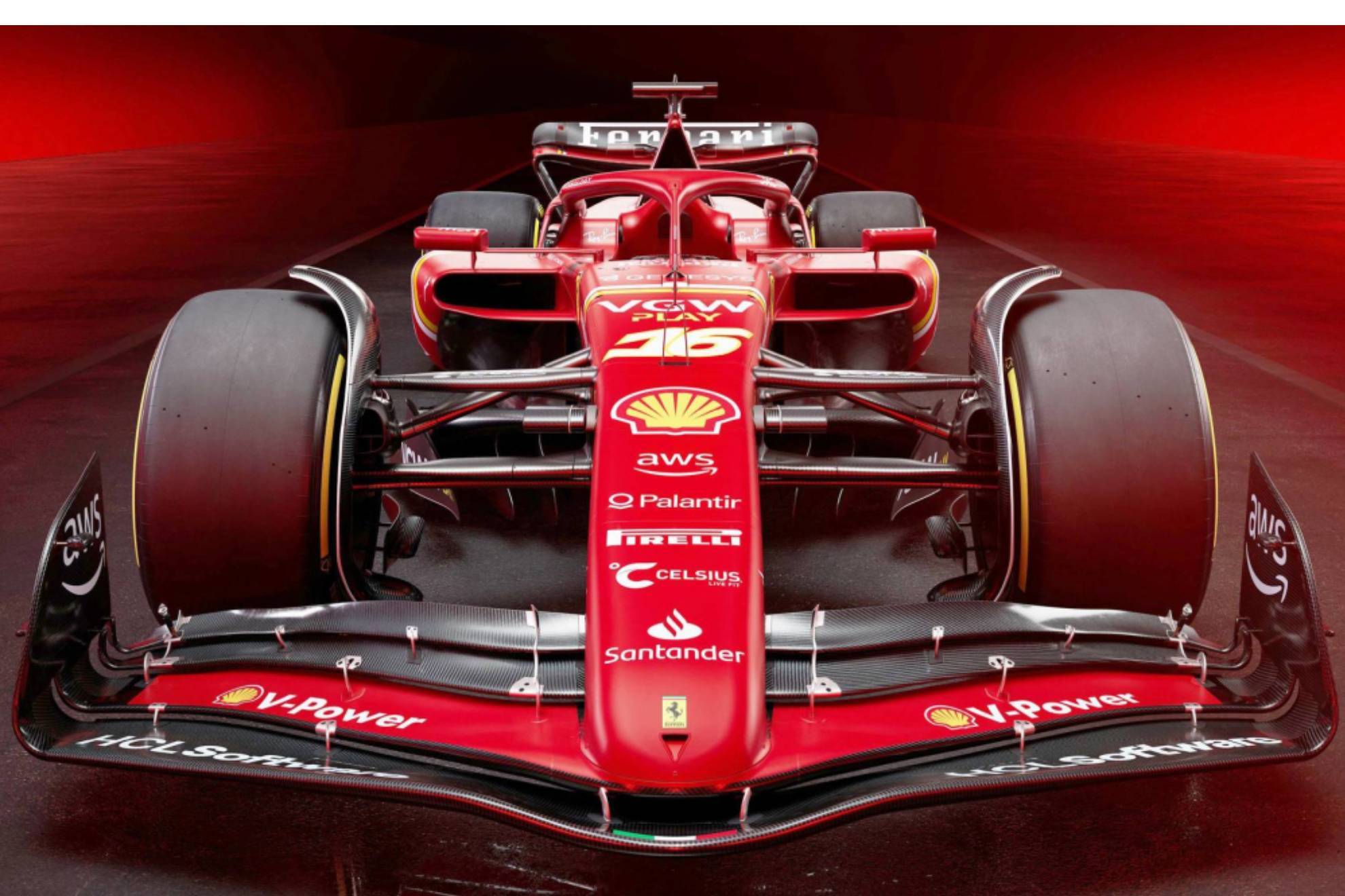 Frontal del Ferrari SF.24 con el pull-rod que cambiar� en 2025.