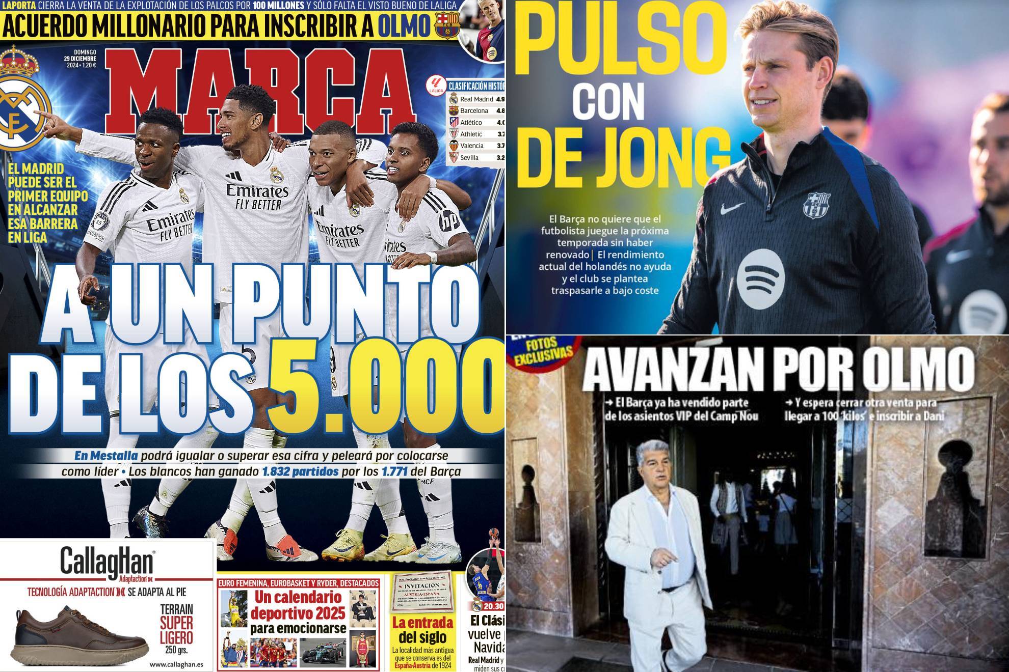 Las portadas: pulso del Bar�a con De Jong