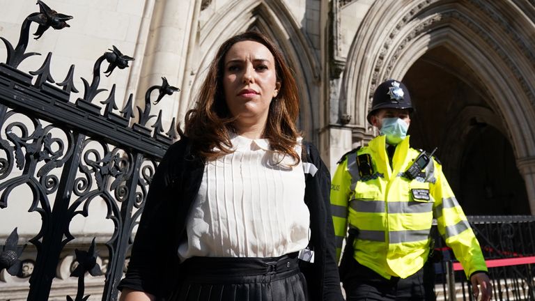 Assange's partner Stella Moris outside court